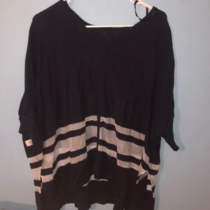 Mesh striped sweater